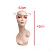 Bald Female Mannequin Head with Left Shoulder Multipurpose Professional Makeup Wig Stand 48cm