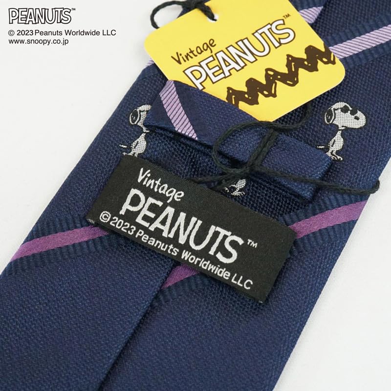 [Peanuts] Snoopy Joe Cool Tie, Stripe Pattern, PN918305, Navy