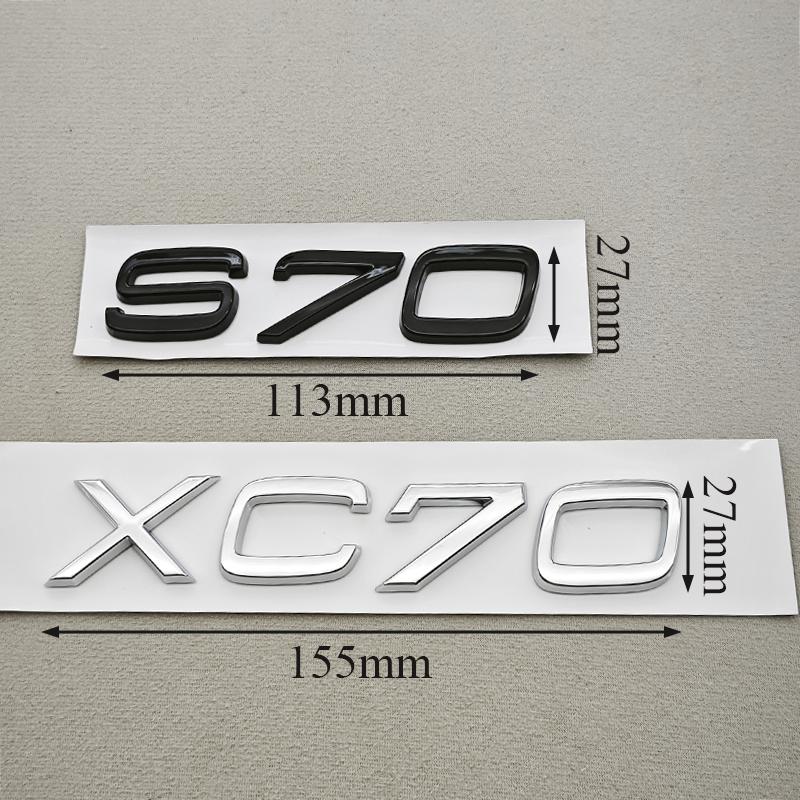 3D ABS Car Letters XC70 S70 V70 Logo Rear Trunk Badge Emblem Decals For Volvo XC70 S70 V70 Exterior Accessories