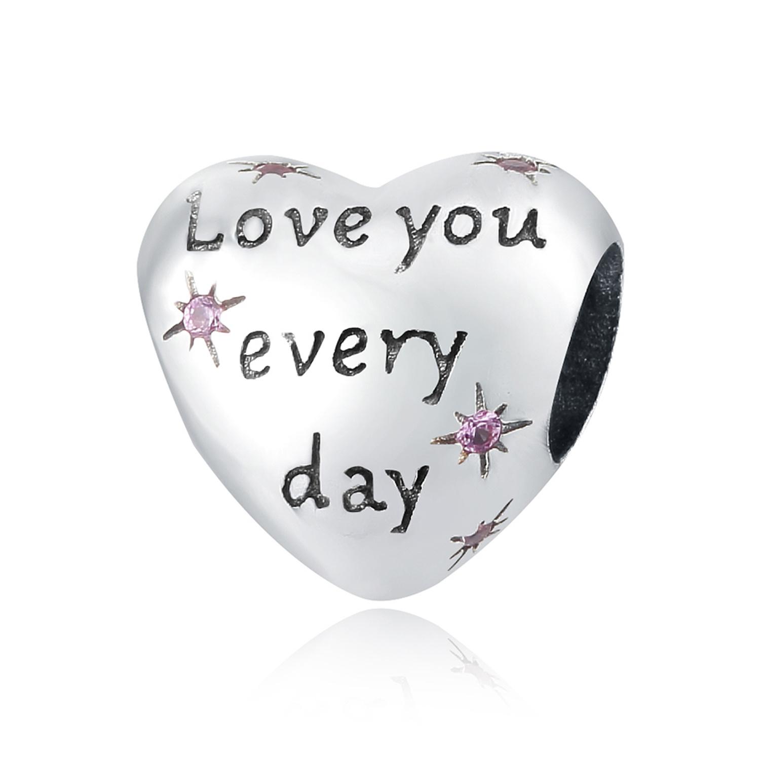 

Bead Components Copper Metal Charm Bead Components Authentic Original Simple Love Heart Bead Components Compatible With Bracelet High Quality Fine