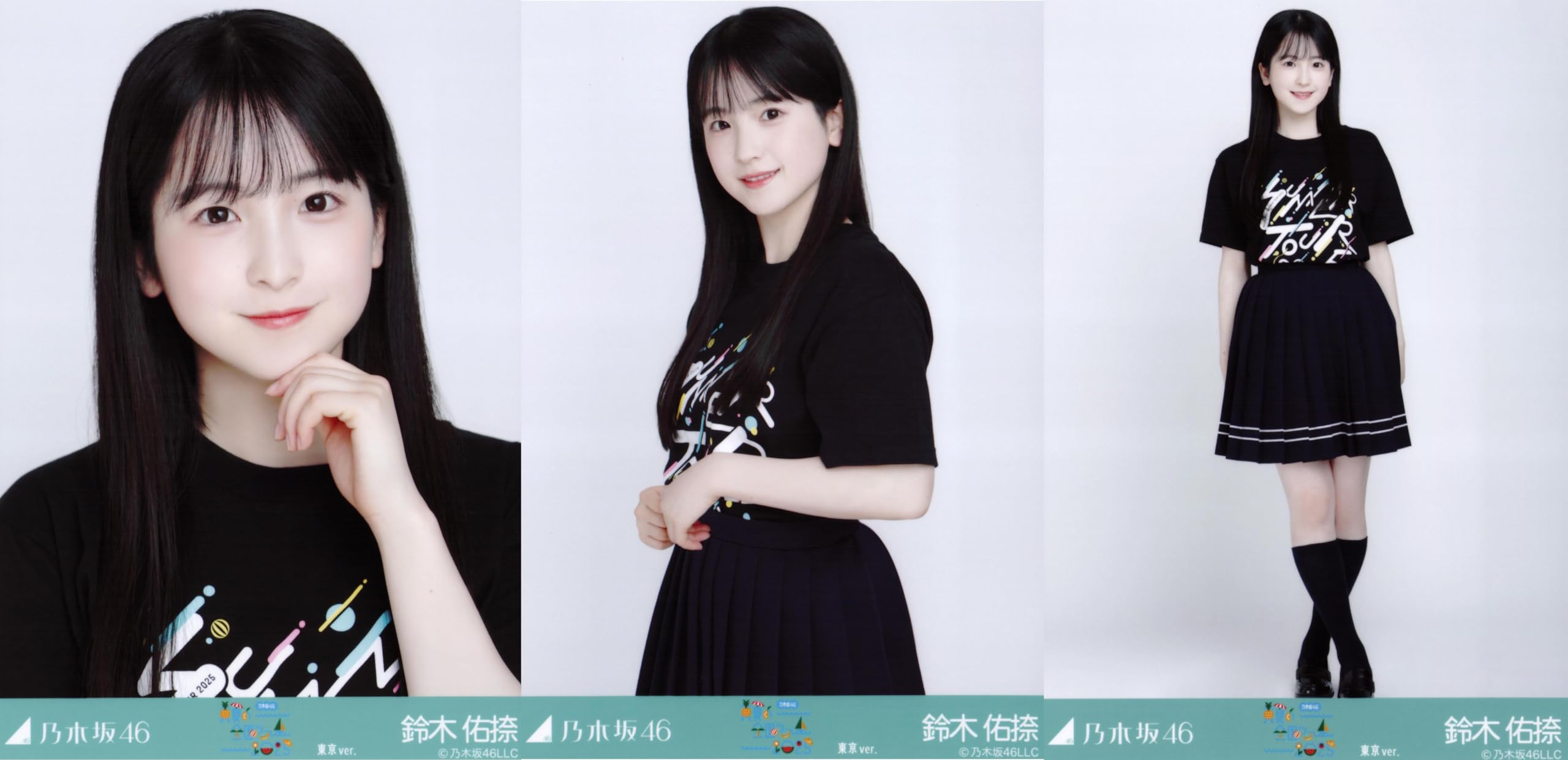 Фото-футболка Nogizaka46 Летний Национальный Тур 2025 Токийская версия, набор из 3 шт. от Юны Судзуки