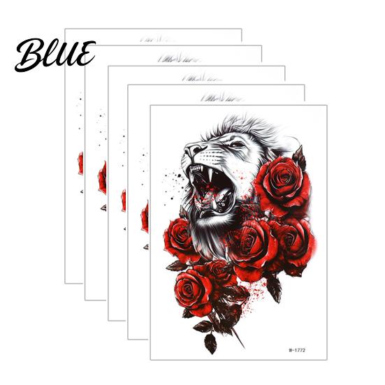 Quick Dry Temporary Tattoos 5 Sheets Tattoo Stickers Skin-Friendly for Adults And Kids