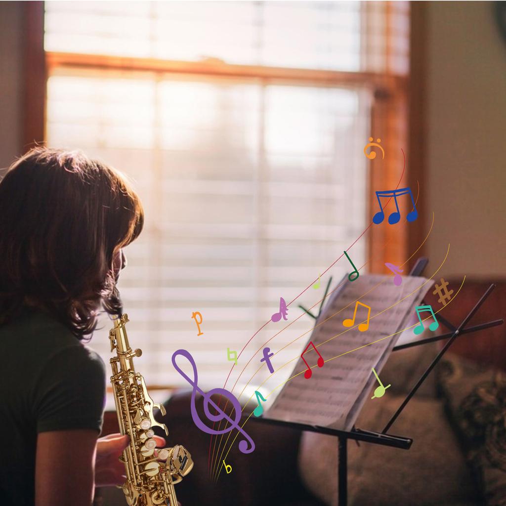 Soprano Sax Straight Saxophone Brass Bb B Flat Woodwind Instrument for Student Beginner Professional Natural Shell Key