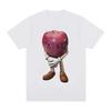 Retro Apple Fun T-shirt Women's Pattern Design Harajuku Men's T-shirt Clothing Loose and Casual Women's Y2K Top T-shirt