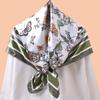 High Quality Silk Satin Square Scarf Womens Hijab Bandana Muslim Headscarves Shawl Wrap Ladies Headband Neckerchief Foulard 90Cm
