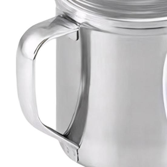 Pulverstreuer aus Edelstahl, feines Sieb, Zucker-Zimt-Spender mit Griff und dicht schließendem Deckel, spülmaschinenfest, Mehl-Sieb für Backen, Kaffee & Dessert