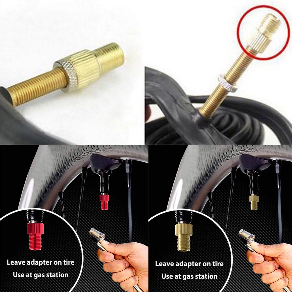 Buy 5PCS Aluminum Alloy Bike Valve Adapter Bicycle Road Racing Bike