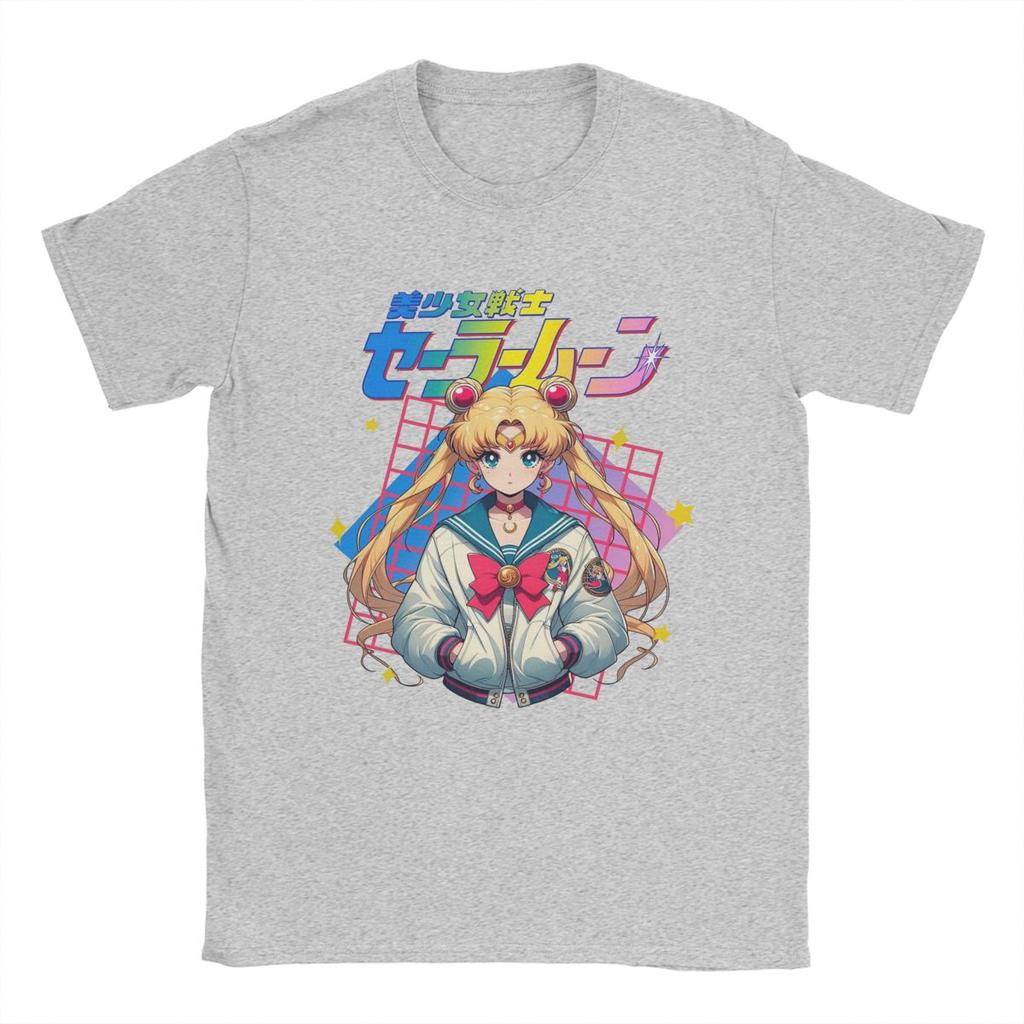 Die Mondkrieger Sailor T-Shirts Herren Reine Baumwolle Freizeit T-Shirts O-Ausschnitt T-Shirts Kurzarm Tops Grafik