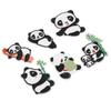 6Pcs Panda Embroidery Patch Shading Blemishes Damage Various Styles Panda Iron On Patches for DIY Craft Bag Shoe