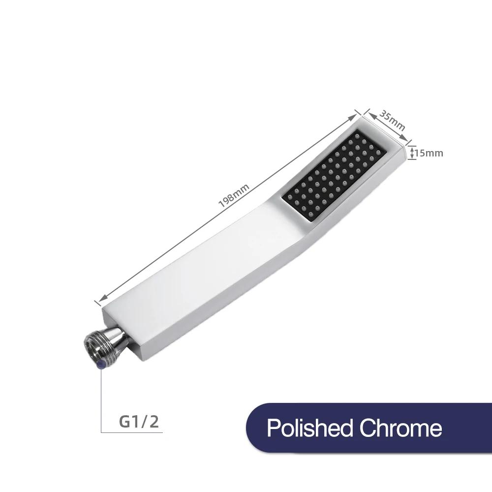 

Black Bathroom Faucet Shower Faucet Bathroom Accessories Water Saving Shower Heads Solid Brass Bar Shape Handheld Hardware Acces