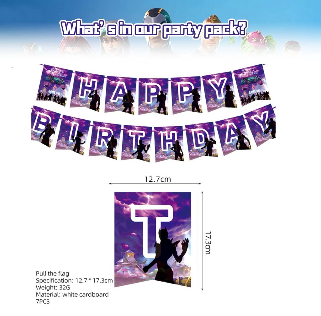 Shooter-Spiel Fortnition Geburtstagsparty-Dekoration Cartoon Alpaka Lama Teller Tischdecke Babyparty Kindergastgeschenke Partyzubehör