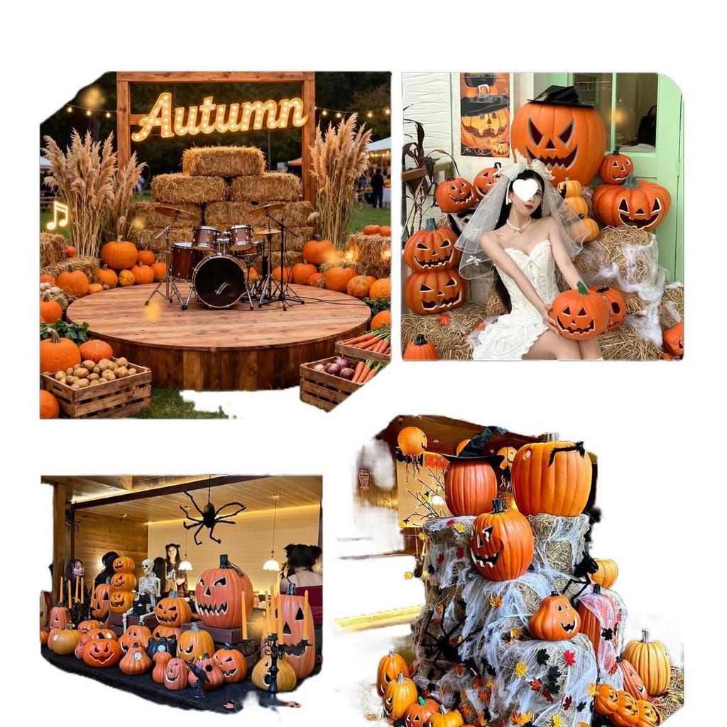 Große Halloween-Kürbis-Laterne für Innen-/Außen dekoration