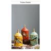 1pc Decorative Ceramic Storage Jar with Lid, Bird Design, Food-Safe Porcelain Tea/Coffee Canister