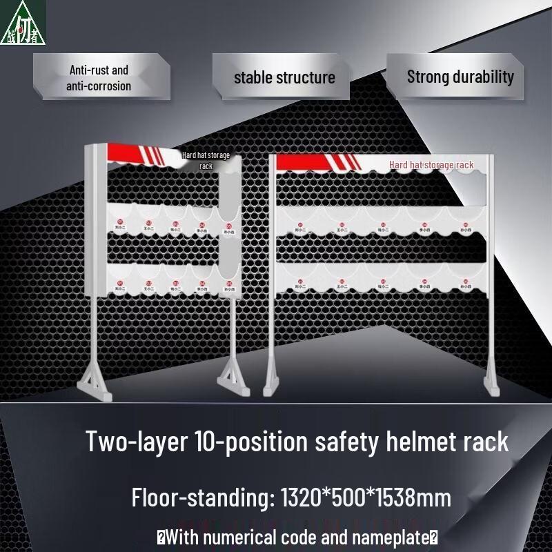 Reinforced Safety Helmet Storage & Display Rack