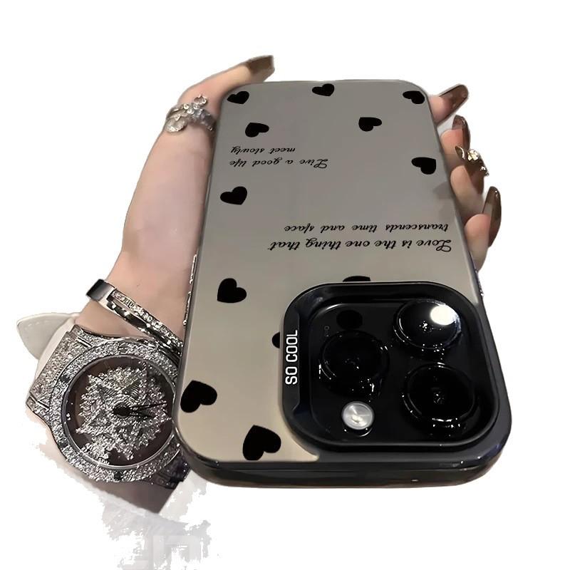Love English Applicable Apple 15 Color Silver iPhone14Pro Creative 11promax Scrub 16 Protective Case 17