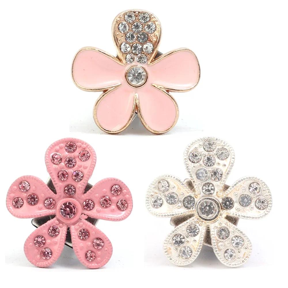 Car Air Outlet Decorative Clip Automatic Five Petal Imitation Diamond Flower Clip Car Interior Vent DIY Decoration Accessories