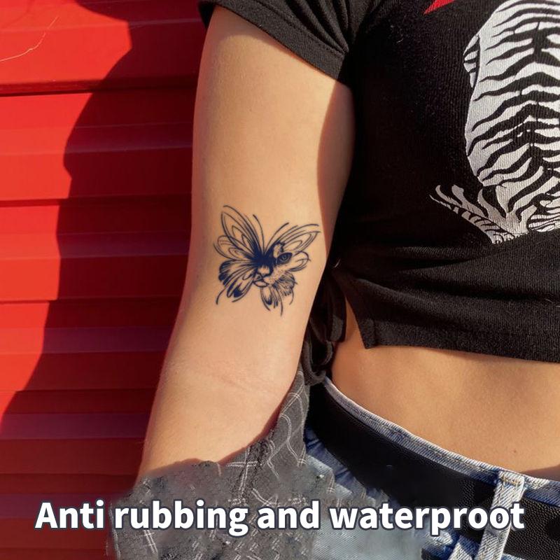 1 Unidad Pegatina de Tatuaje Temporal Impermeable 3D Mariposa Tatuaje Falso Arte para Pierna Brazo Desechable Temporal Pegatina de Tatuaje de Mariposa
