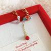 Silver Needle Chinese Lion Fortune Drop Earrings: New Year Festive High-End Dangle Earrings for Women