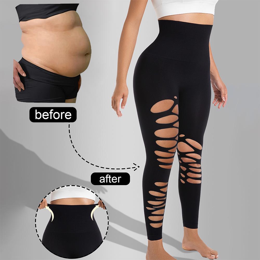 High-Waisted Hollow-Out Yoga Tummy Control & Hip Lifting Women's Fitness Pants