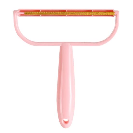 

Lint Remover 2 In 1 Manual Garment Coat Hair Remover Wool Fabric Shaver Roller Brush Tool CDN розовый