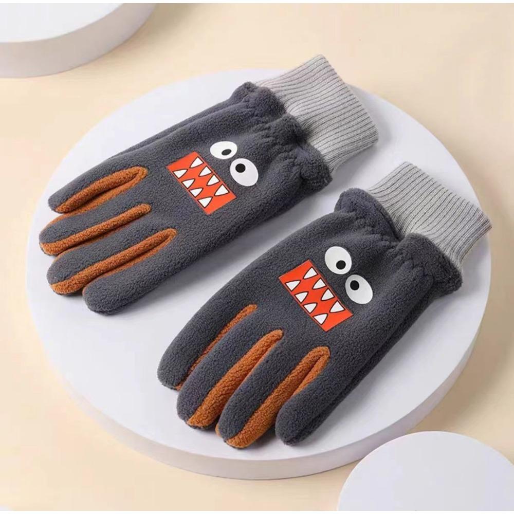 Children's gloves autumn and winter outdoor warm and windproof
