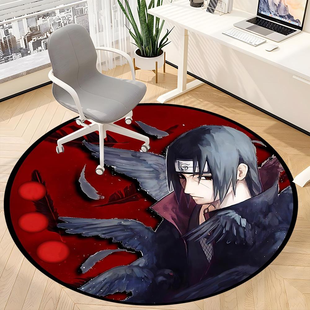 1pc Naruto Chair Carpet for Office, Indoor Non Slip Washable Polyester Fiber Carpet, Mat For Office, Machine Washable