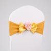 2 Stück Wiederverwendbare Stuhl Fliege Vintage Stuhllehne Blume Satin Stuhlschärpen Band Hochzeit