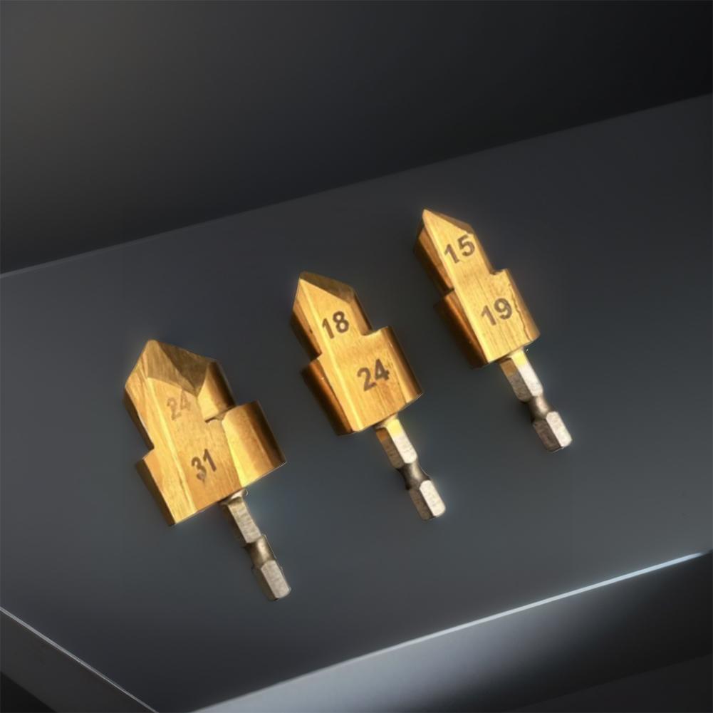 6.35mm Hexagonal Shank Water Pipe Expansion Drill Bit Full Open Process Water Pipe Reamer for Plumber Repairing Power Tool Parts