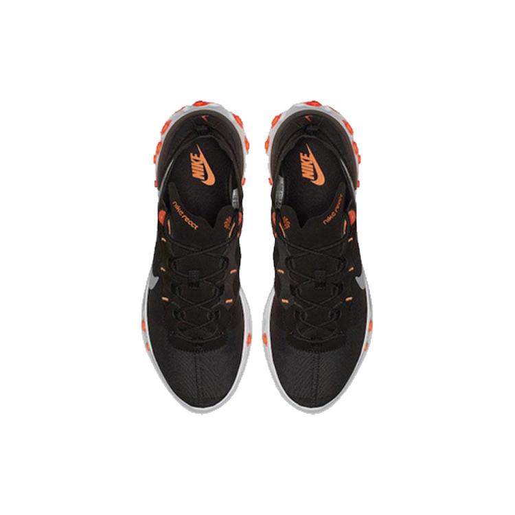 new Nike React Element 55 Black Cool Grey Total Orange
