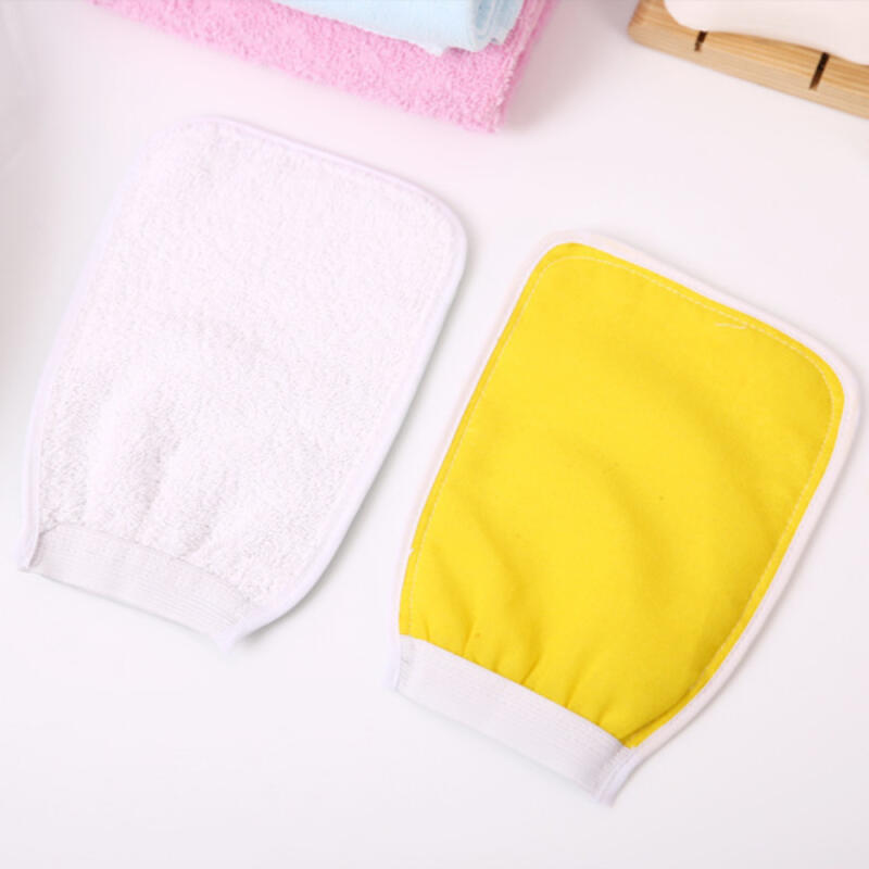 Double-sided scrubbing shower glove, scrub towel