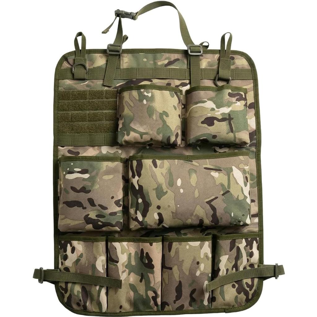 To all Genie Car Seat Back Pocket Large MOLLE System Military Hanging Adjustable Easy Car Camping Organizer, Capacity, Water-Repellent,