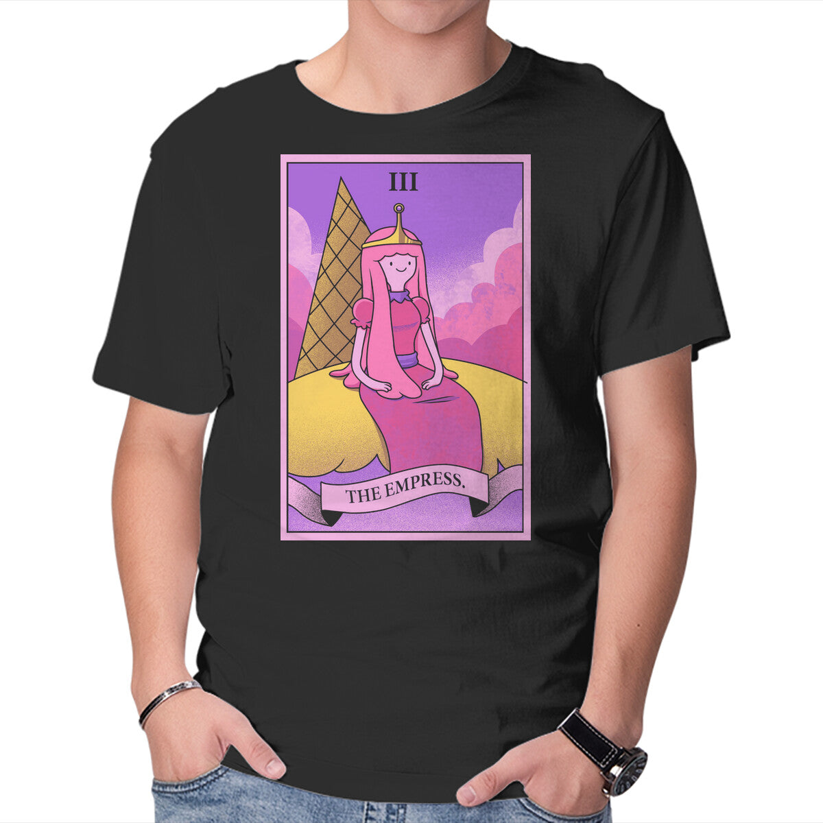 Unisex Crew Neck T-Shirt Candy Emperor Of Ooo Graphic Short Sleeve Casual Tee XXXXL