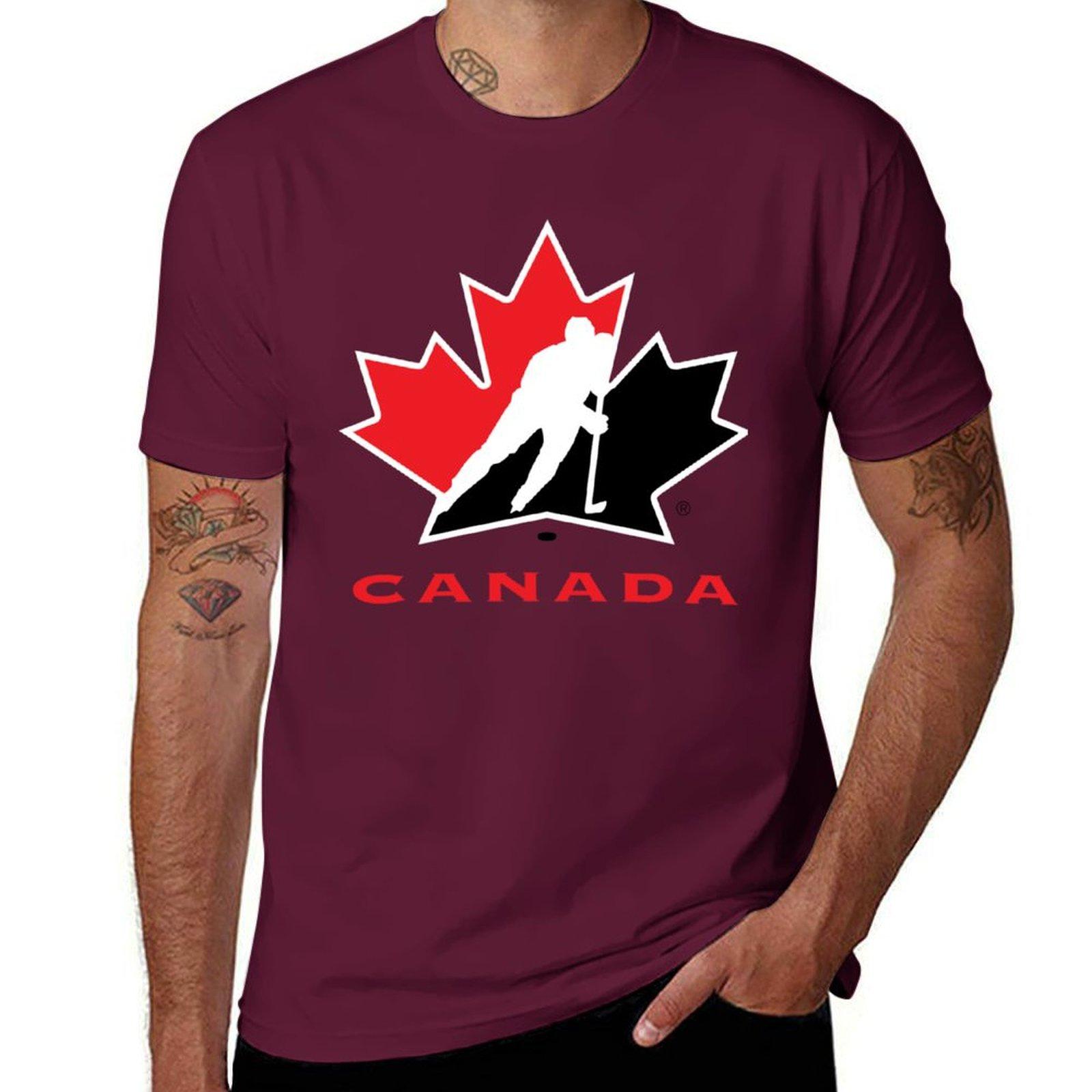 

Футболка з логотипом HOCKEY CANADA оверсайз для спортивних фанатів, чоловічий одяг L