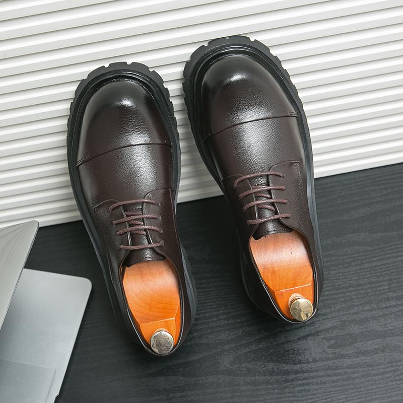 

Новые мужские офисные кожаные туфли, деловые туфли, джентльменские деловые туфли класса люкс ручной работы, классические туфли на шнуровке, для банкета, карьеры, низкие туфли 45 коричневый