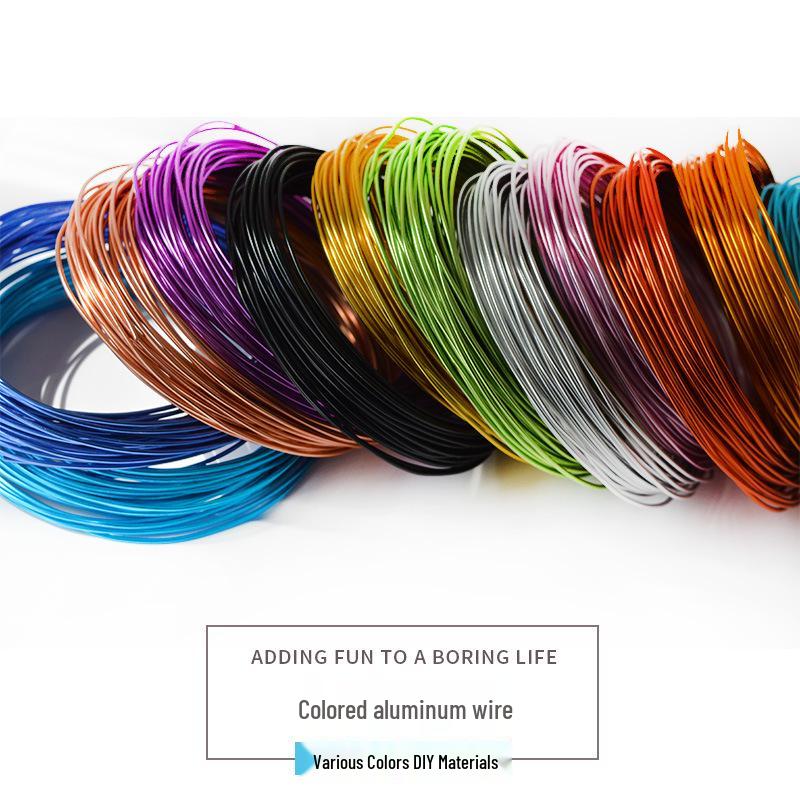 Colored 3.0mm x 5m Anodized Aluminum Wire for Handmade Bicycle Weaving and DIY Modeling