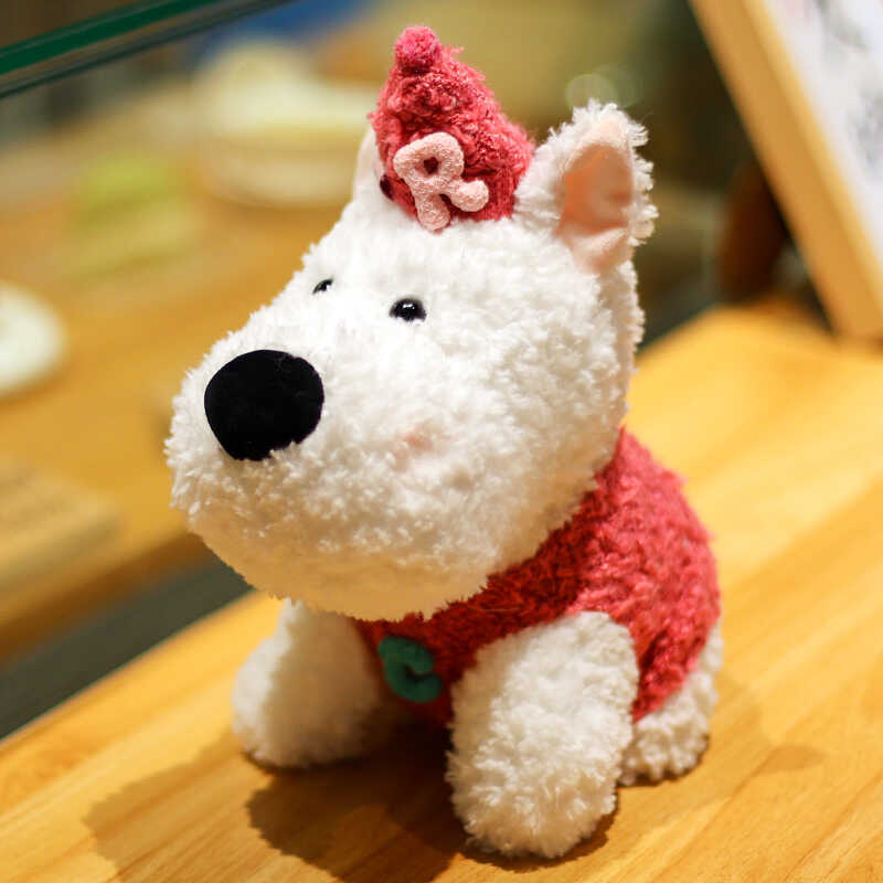 Cute West Highland Puppy Plush Toy Scribbled Puppy 8-inch Doll Doll Give Girls Creative Birthday Gift