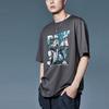 Li-Ning X Star Wars Co-Branded Round Neck Logo Print Short Sleeve T-Shirt Men Tops Black Pine-Grey AHSR335-4