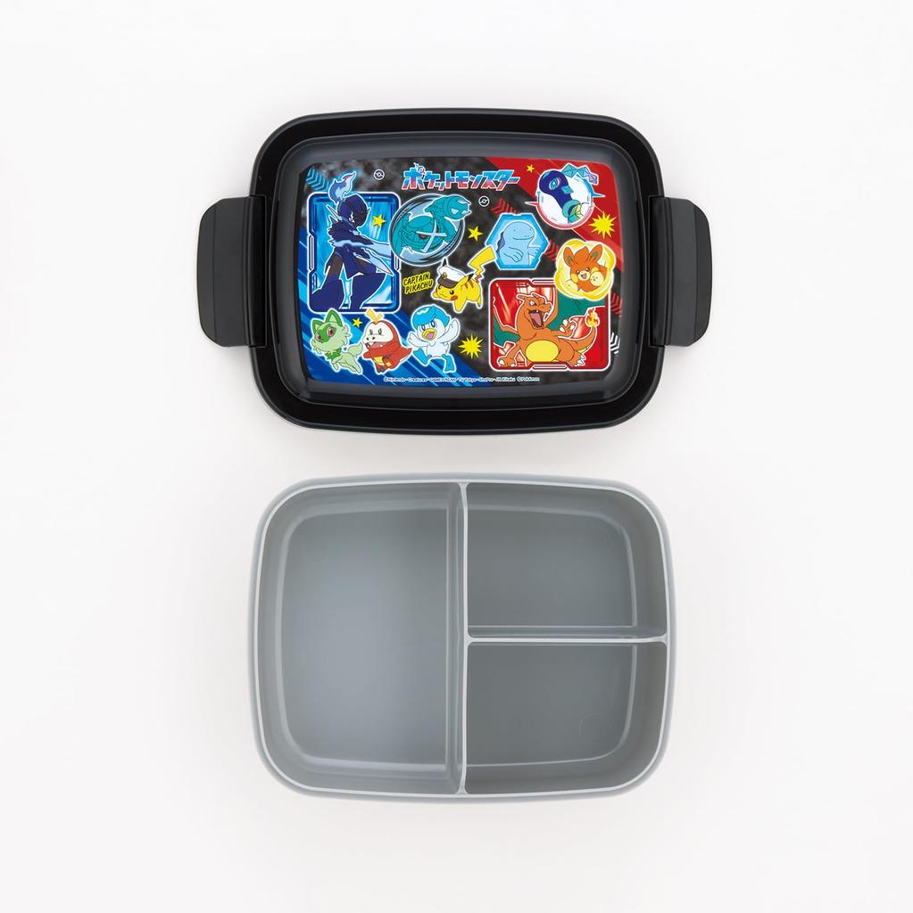 Skater Lunch Box with Integrated Made in 24 Size Kids' Dome-Shaped Dividers, 840ml, Japan, Pokémon Design, Boys' (P8467507)