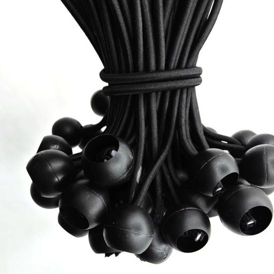 15/40/60 szt. Elastyczne linki kulkowe Heavy Duty Outdoor Camping Namiot Markiza Plandeka Linka do mocowania Odporna na UV Elastyczna lina z plastikową kulką