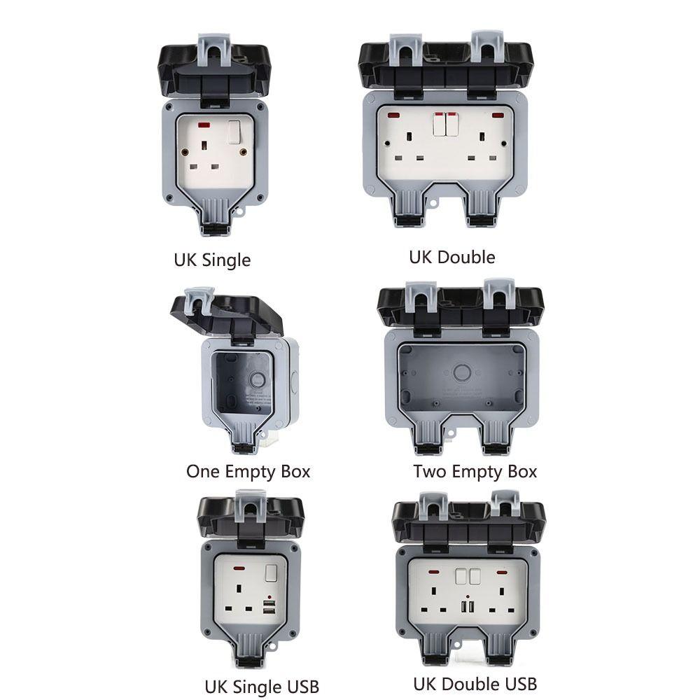 Waterproof Design Wall Switch Socket Dust Proof Power Socket Case Electrical Power