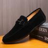 Single Shoe Low Cut Men's Comfortable Leather Shoes with Soft Soles, Casual Loafers