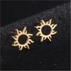 316L Stainless Steel Sun Totem Stud Earrings for Women Classic Earring Jewelry Gifts