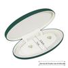 Oval PU Leather Pearl Two-Piece Jewelry Box Set for Necklace and Earrings
