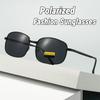 Polarized Metal Men's Sunglasses Stylish Square-Frame Premium-Quality UV Protection Sun Glasses for Driving and Fishing