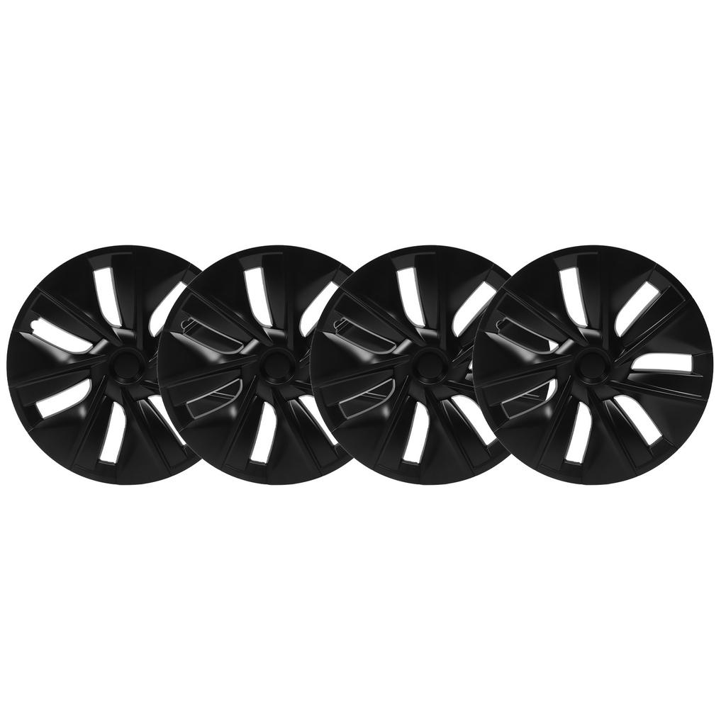 4pcs 19in Wheel Hub Cap Matte Black Sporty Design Replacement for Tesla Model Y 2020?2022