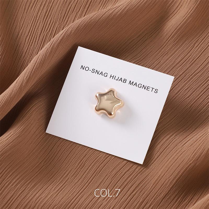 Matte Magnet Hijab Pins Magnetic Brooch for Headscarf Women Shawl Strong Magnetic Button Muslim Turban Headscarf Accessories