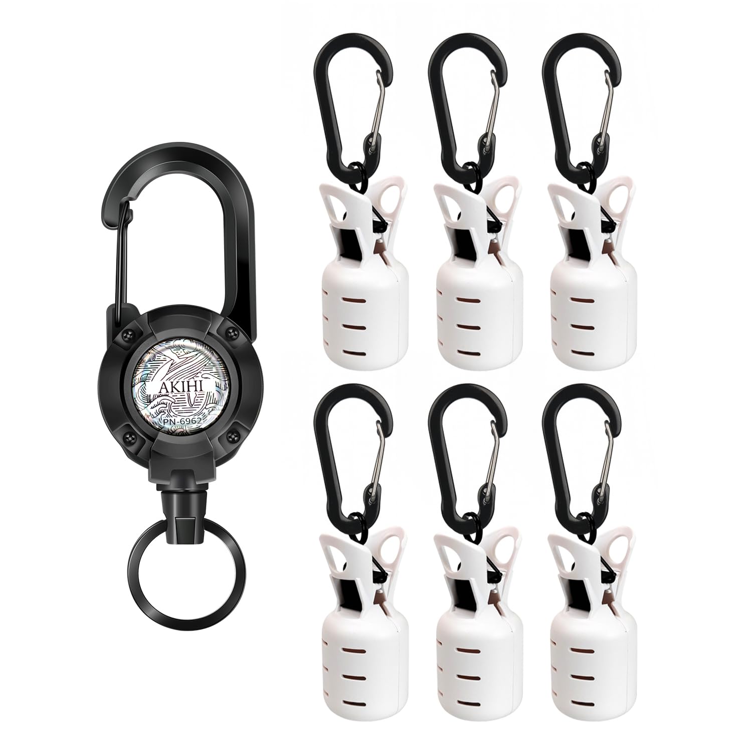 Egi holder with pin-on reel Egi cover Ikarabina Eging case