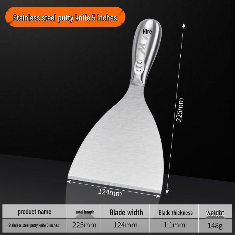 Verdicktes Edelstahl Einteiliges Spachtelmesser & Schaber