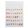 30-Pair Non-Repeating Korean & Western Style High-Quality Earrings Set for Women