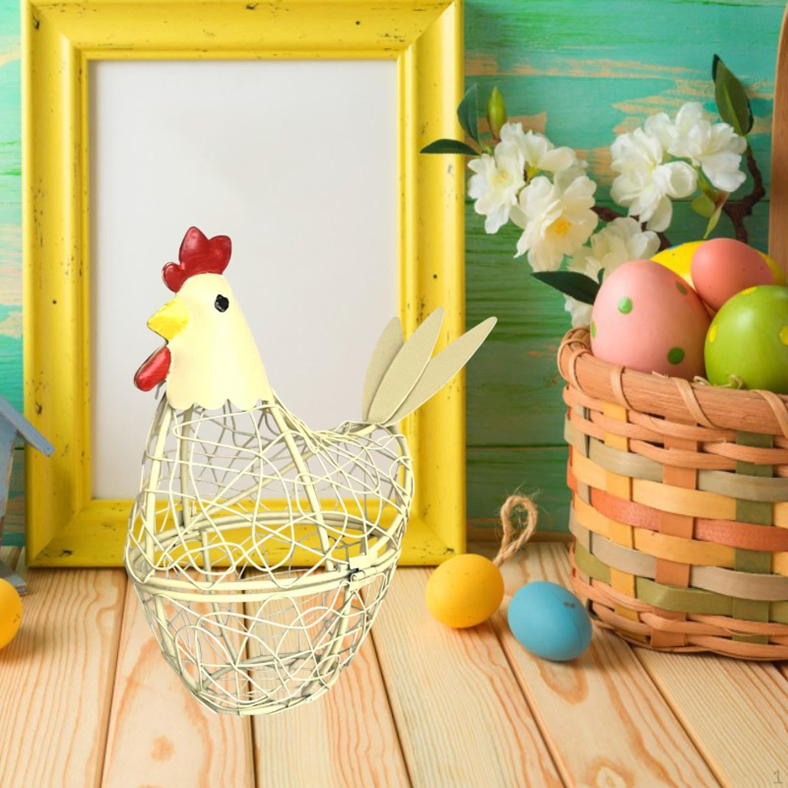 

Декоративная подставка для яиц из проволочной сетки, многоцелевая, для декора фермерского дома и гостиной, маленькая